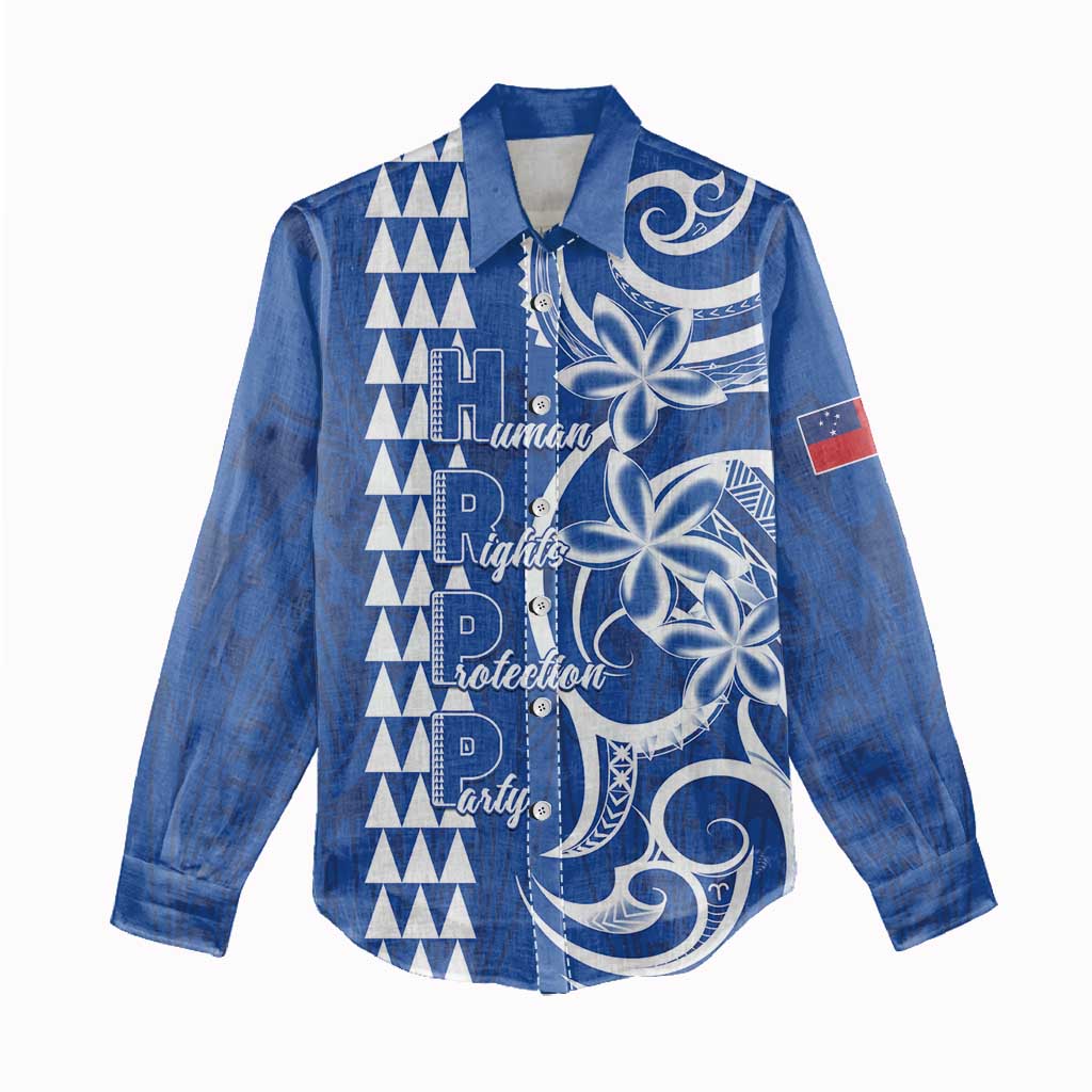 Samoa HRPP Party Women Casual Shirt Polynesian Pattern - Polynesian Pride