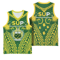 Samoa SUP Basketball Jersey Samoan Coat Of Arms - Polynesian Pride