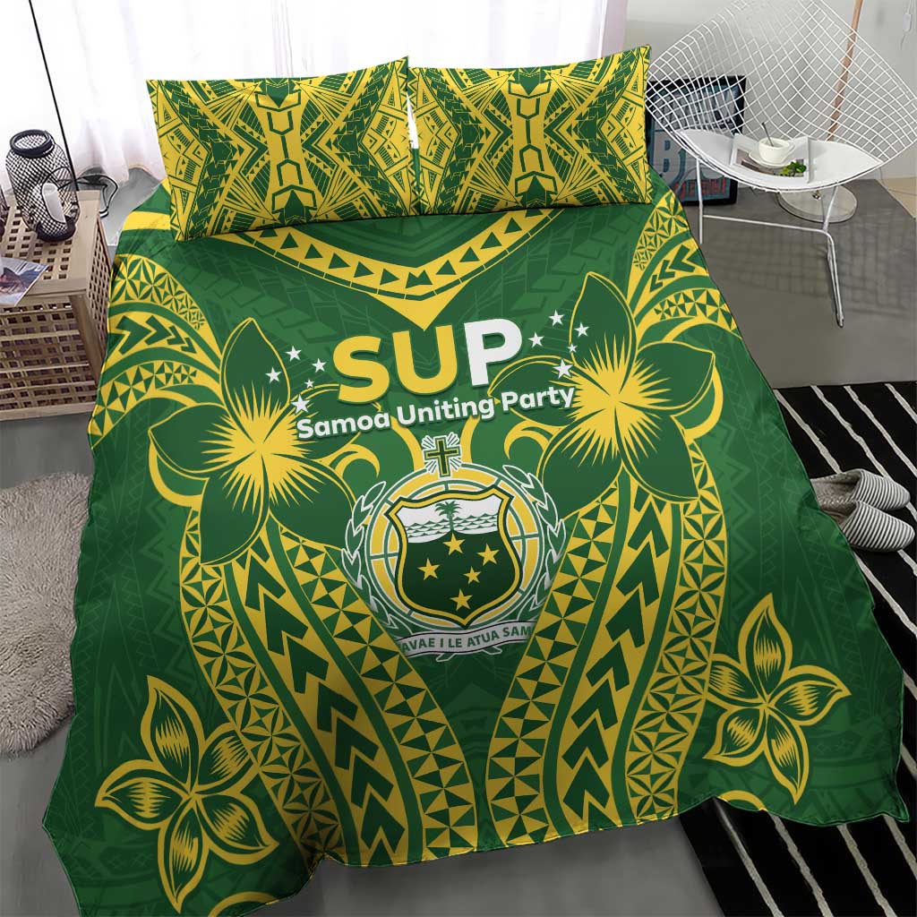 Samoa SUP Bedding Set Samoan Coat Of Arms - Polynesian Pride