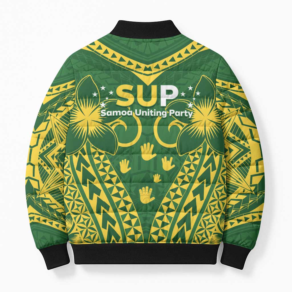 Samoa SUP Bomber Puffer Jacket Samoan Coat Of Arms - Polynesian Pride
