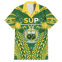 Samoa SUP Family Matching Long Sleeve Bodycon Dress and Hawaiian Shirt Samoan Coat Of Arms - Polynesian Pride