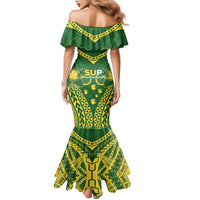 Samoa SUP Family Matching Mermaid Dress and Hawaiian Shirt Samoan Coat Of Arms - Polynesian Pride