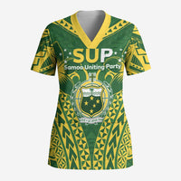 Samoa SUP Scrub Top Samoan Coat Of Arms - Polynesian Pride