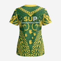 Samoa SUP Scrub Top Samoan Coat Of Arms - Polynesian Pride