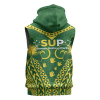 Samoa SUP Sleeveless Zip Hoodie Samoan Coat Of Arms - Polynesian Pride