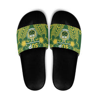 Samoa SUP Slide Sandals Samoan Coat Of Arms - Polynesian Pride