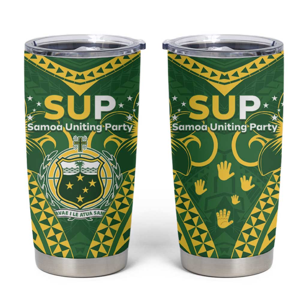 Samoa SUP Tumbler Cup Samoan Coat Of Arms - Polynesian Pride
