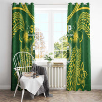 Samoa SUP Window Curtain Samoan Coat Of Arms - Polynesian Pride