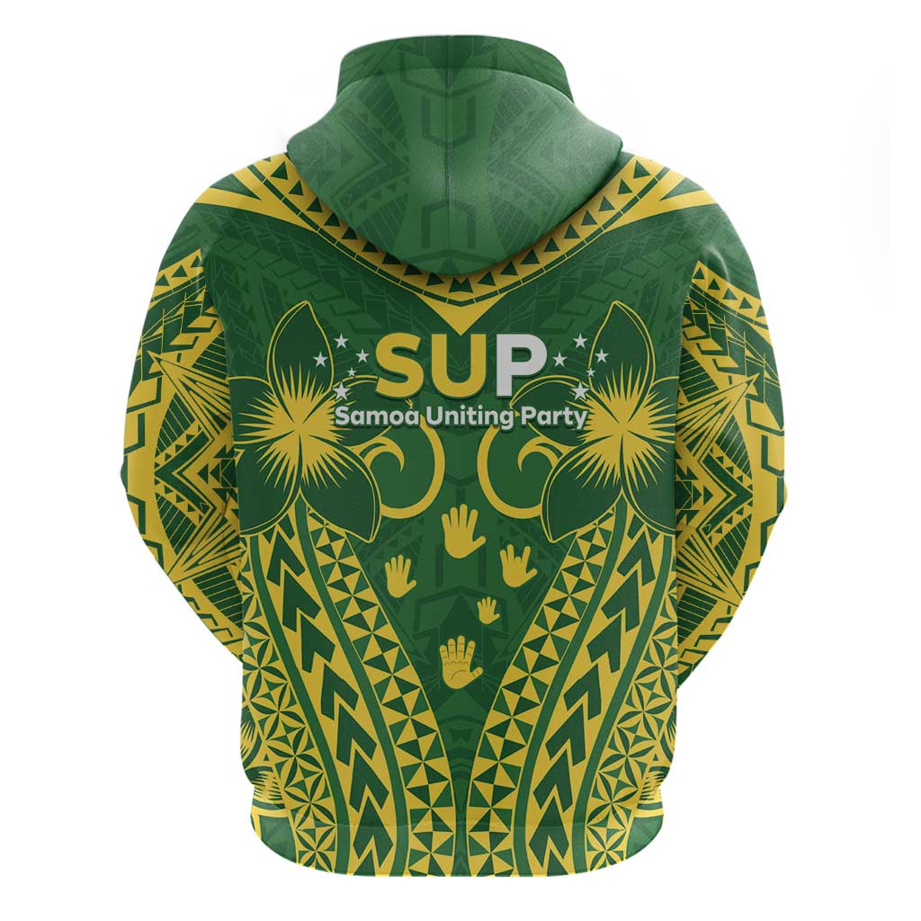 Samoa SUP Zip Hoodie Samoan Coat Of Arms - Polynesian Pride