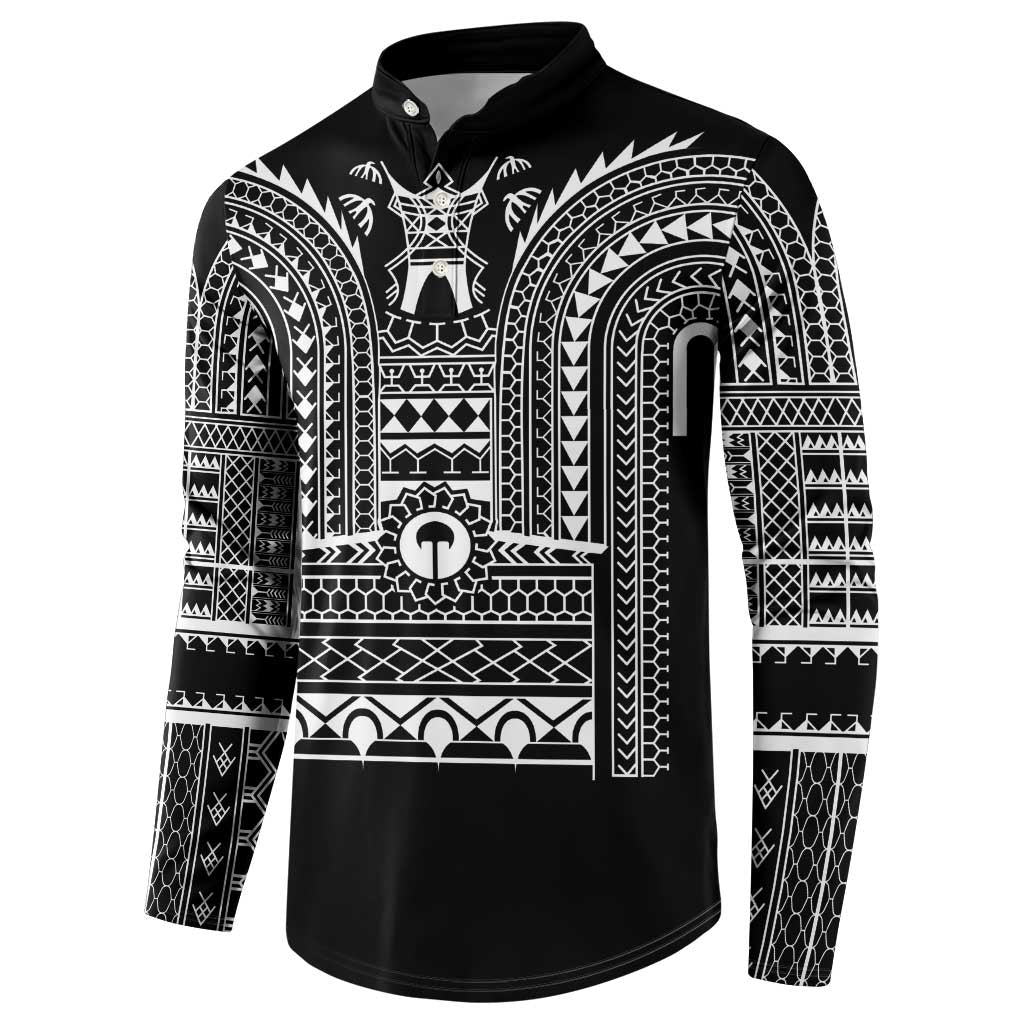 Philippines Igorot Tribal Art Tattoo Black Button Sweatshirt - Polynesian Pride