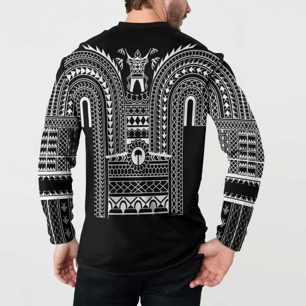 Philippines Igorot Tribal Art Tattoo Black Button Sweatshirt - Polynesian Pride