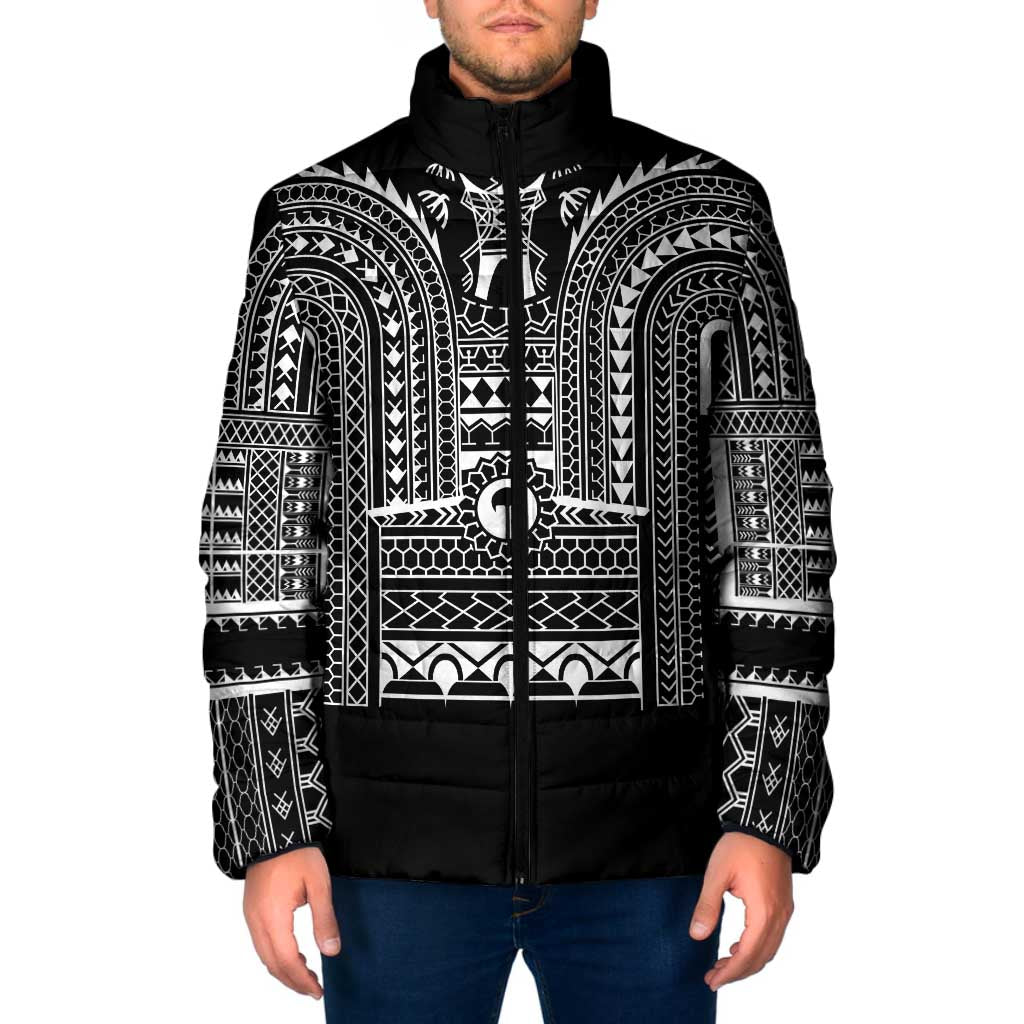 Philippines Igorot Tribal Art Tattoo Black Padded Jacket - Polynesian Pride
