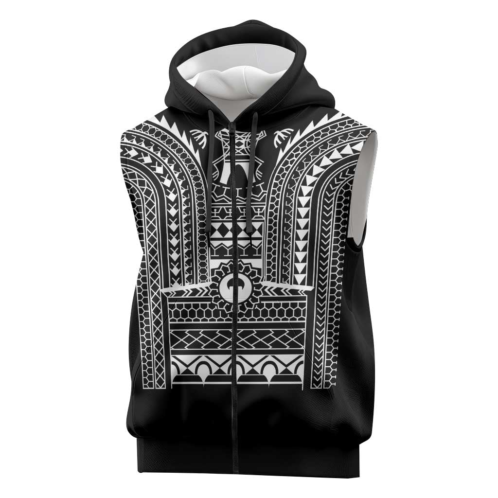 Philippines Igorot Tribal Art Tattoo Black Sleeveless Zip Hoodie LT05 Black - Polynesian Pride