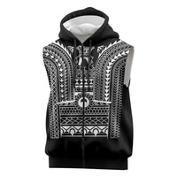 Philippines Igorot Tribal Art Tattoo Black Sleeveless Zip Hoodie LT05 Black - Polynesian Pride
