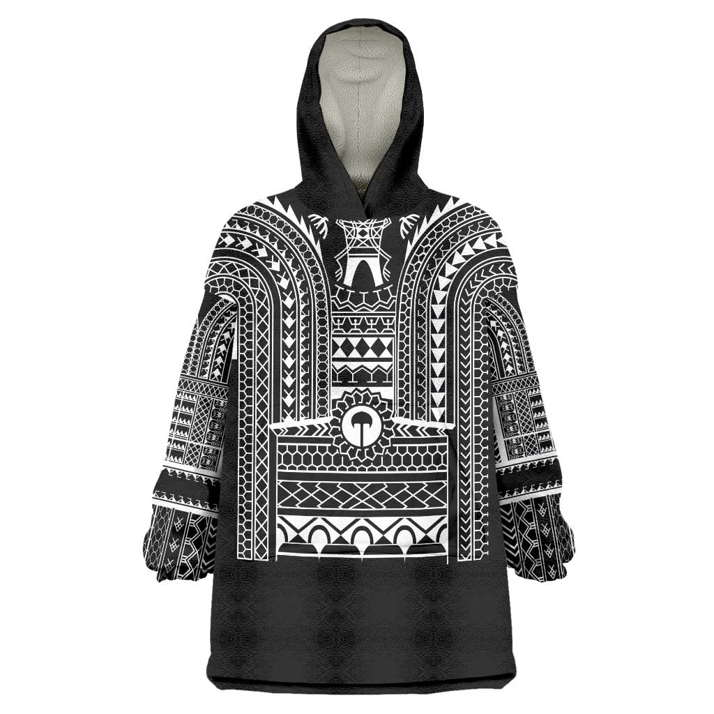 Philippines Igorot Tribal Art Tattoo Black Wearable Blanket Hoodie LT05 One Size Black - Polynesian Pride