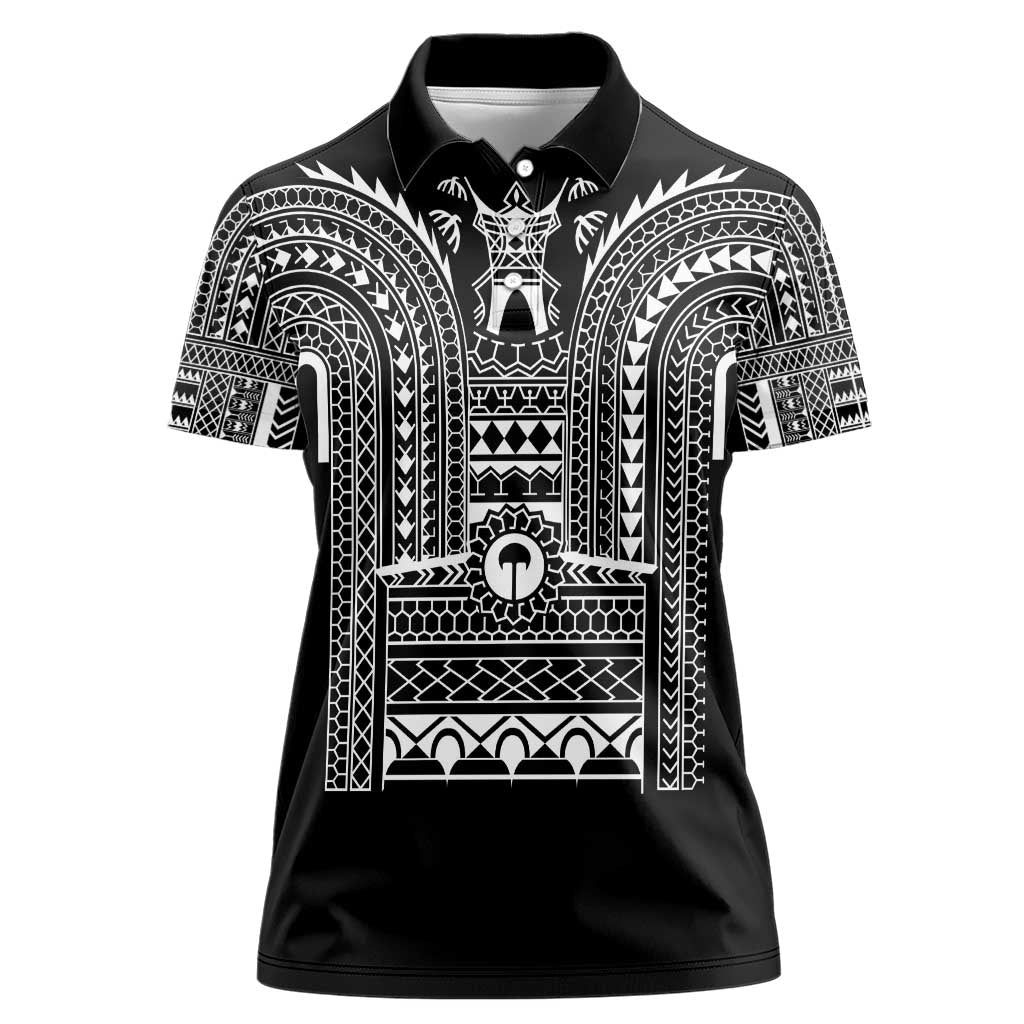 Philippines Igorot Tribal Art Tattoo Black Women Polo Shirt - Polynesian Pride