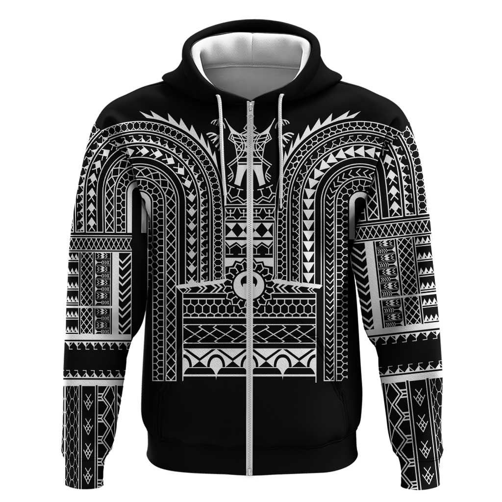 Philippines Igorot Tribal Art Tattoo Black Zip Hoodie - Polynesian Pride