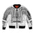 Philippines Igorot Tribal Art Tattoo White Sleeve Zip Bomber Jacket - Polynesian Pride