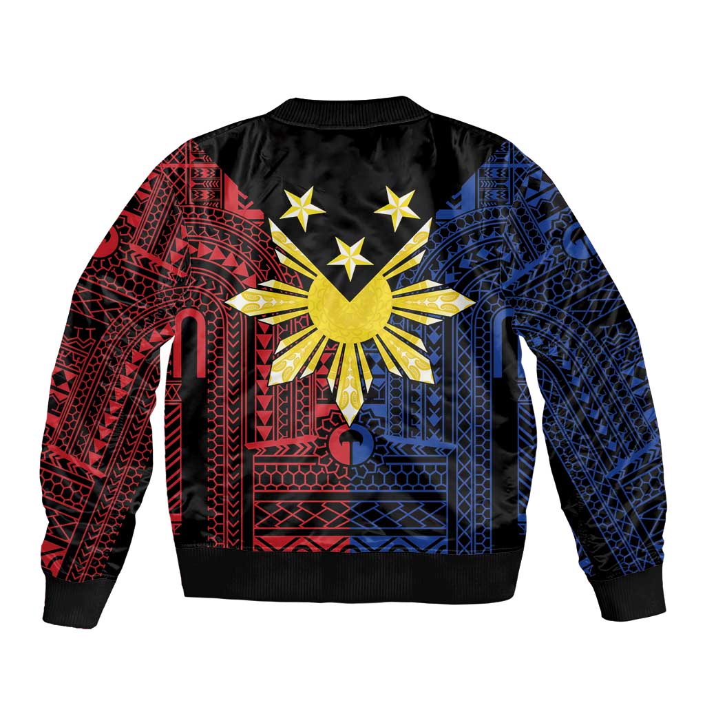 Philippines Sun Star Bomber Jacket Igorot Tribal Inspiration - Polynesian Pride