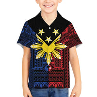 Philippines Sun Star Family Matching Long Sleeve Bodycon Dress and Hawaiian Shirt Igorot Tribal Inspiration - Polynesian Pride