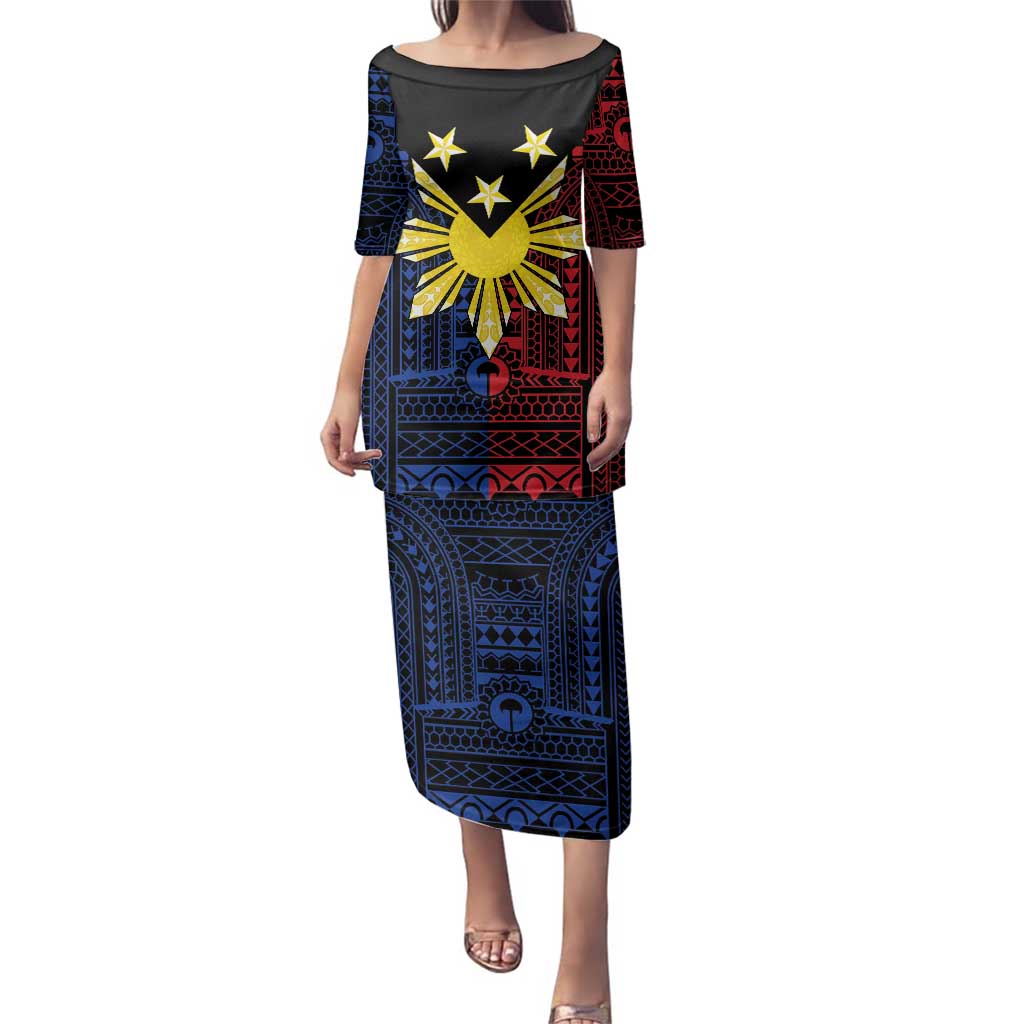 Philippines Sun Star Family Matching Puletasi and Hawaiian Shirt Igorot Tribal Inspiration - Polynesian Pride