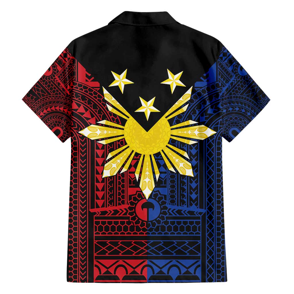 Philippines Sun Star Family Matching Short Sleeve Bodycon Dress and Hawaiian Shirt Igorot Tribal Inspiration - Polynesian Pride