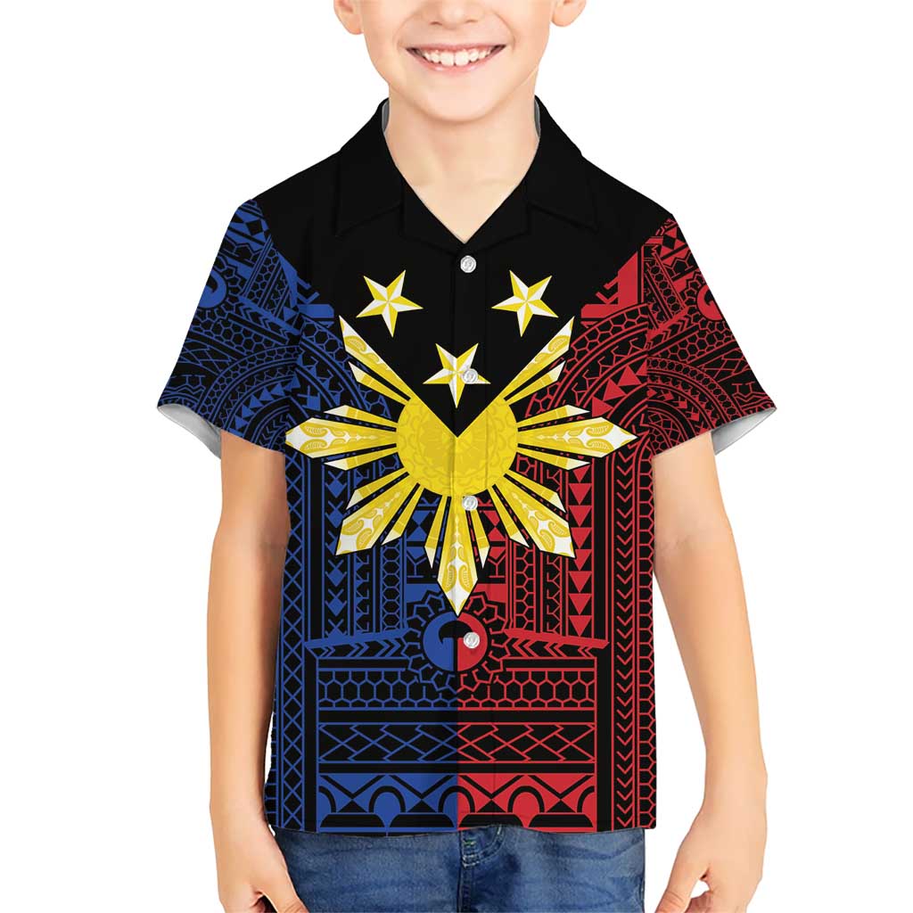 Philippines Sun Star Kid Hawaiian Shirt Igorot Tribal Inspiration - Polynesian Pride