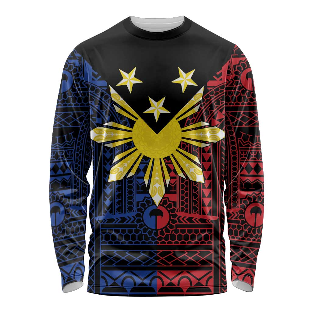 Philippines Sun Star Long Sleeve Shirt Igorot Tribal Inspiration - Polynesian Pride