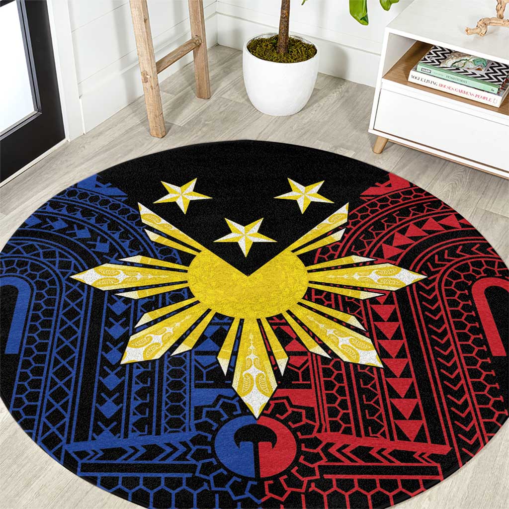 Philippines Sun Star Round Carpet Igorot Tribal Inspiration - Polynesian Pride