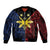 Philippines Sun Star Sleeve Zip Bomber Jacket Igorot Tribal Inspiration - Polynesian Pride