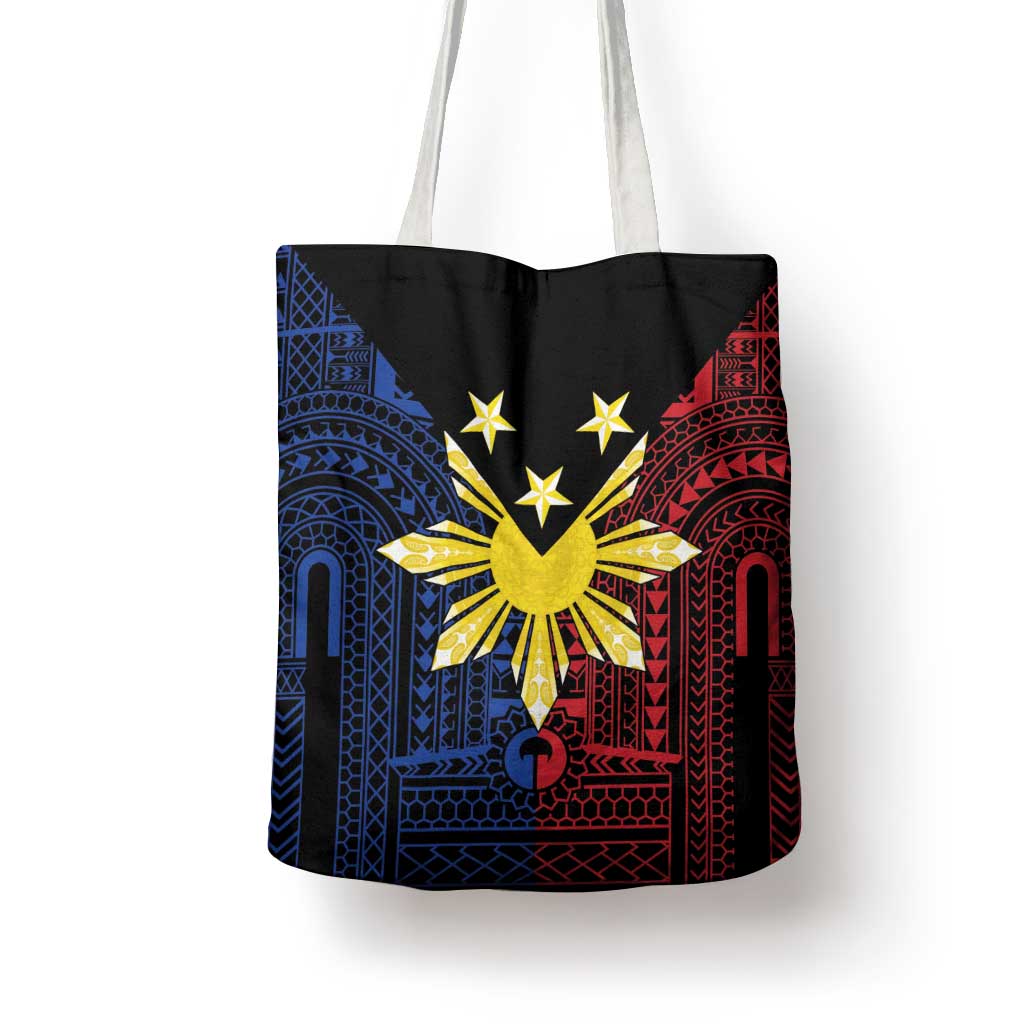 Philippines Sun Star Tote Bag Igorot Tribal Inspiration - Polynesian Pride