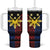 Philippines Sun Star Tumbler With Handle Igorot Tribal Inspiration - Polynesian Pride