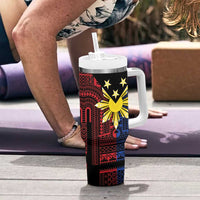 Philippines Sun Star Tumbler With Handle Igorot Tribal Inspiration - Polynesian Pride