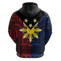 Philippines Sun Star Zip Hoodie Igorot Tribal Inspiration - Polynesian Pride