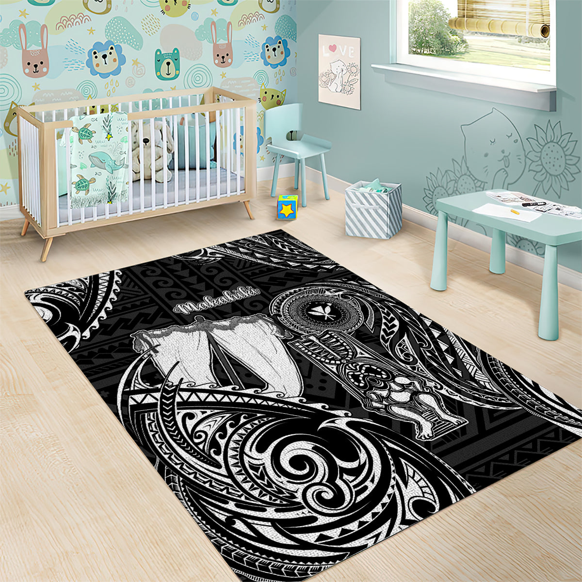 Hawaii Makahiki Season Area Rug Akua Loa Polynesian Pattern LT05 - Polynesian Pride