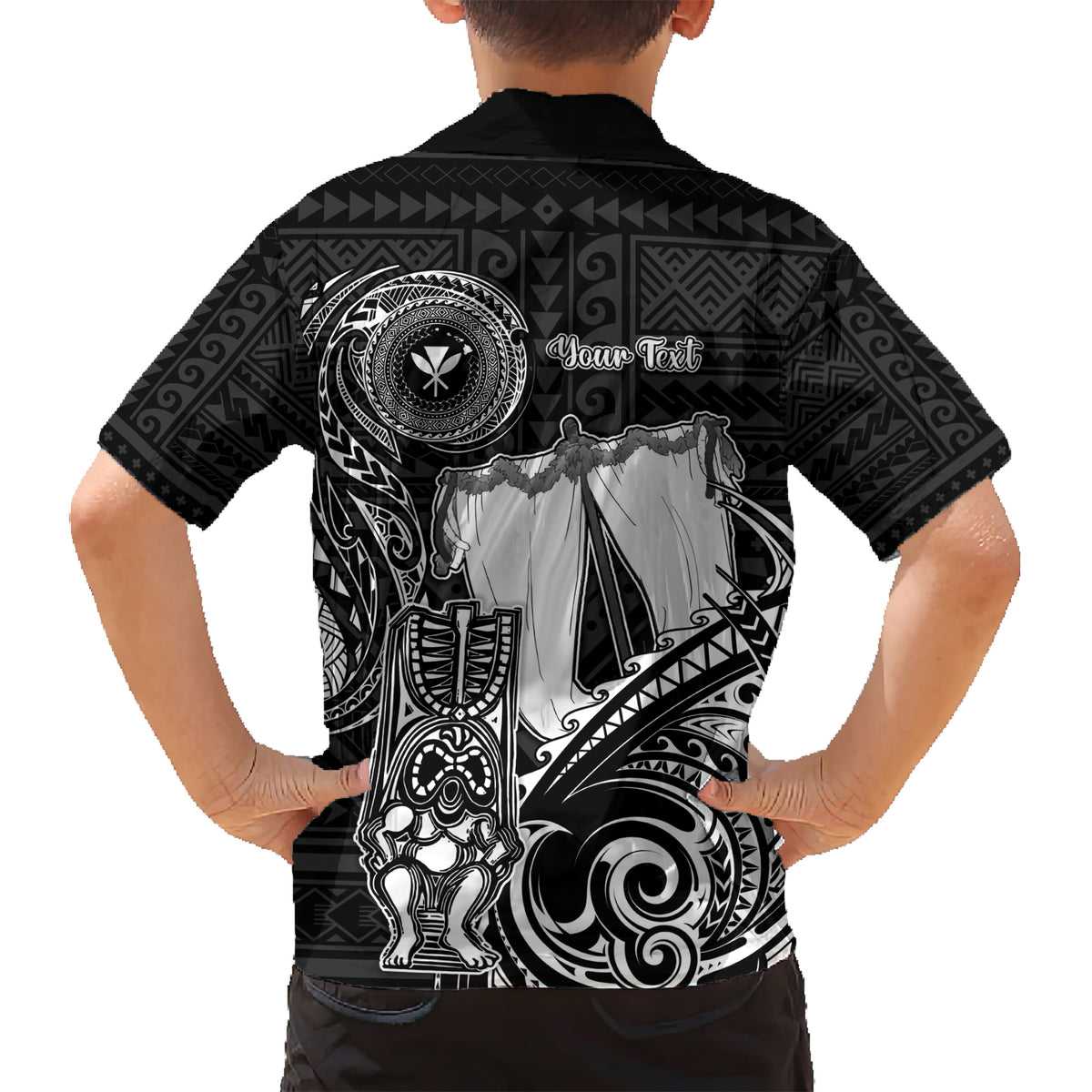 Personalized Hawaii Makahiki Season Family Matching Short Sleeve Bodycon Dress and Hawaiian Shirt Akua Loa Polynesian Pattern LT05 - Polynesian Pride