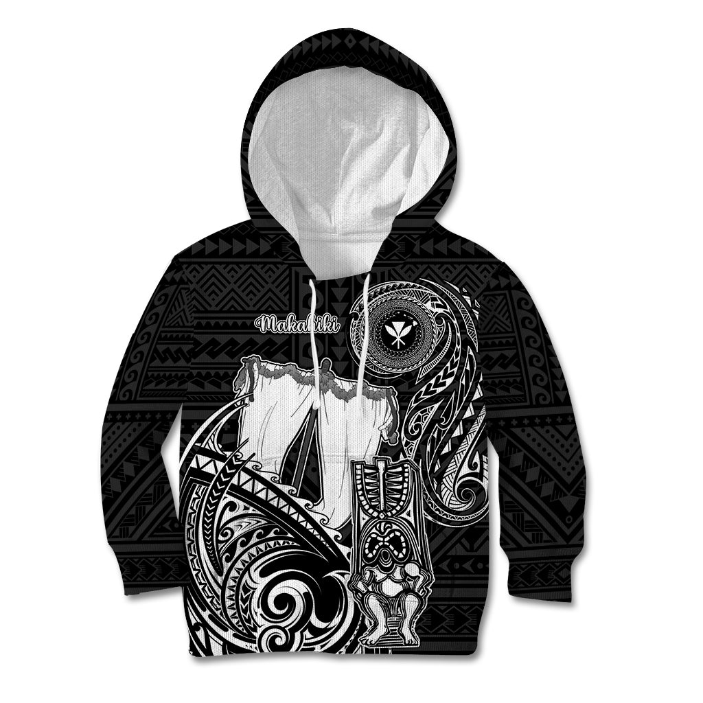 Personalized Hawaii Makahiki Season Kid Hoodie Akua Loa Polynesian Pattern LT05 Hoodie Black - Polynesian Pride