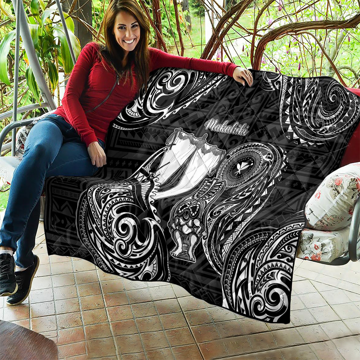 Hawaii Makahiki Season Quilt Akua Loa Polynesian Pattern LT05 - Polynesian Pride