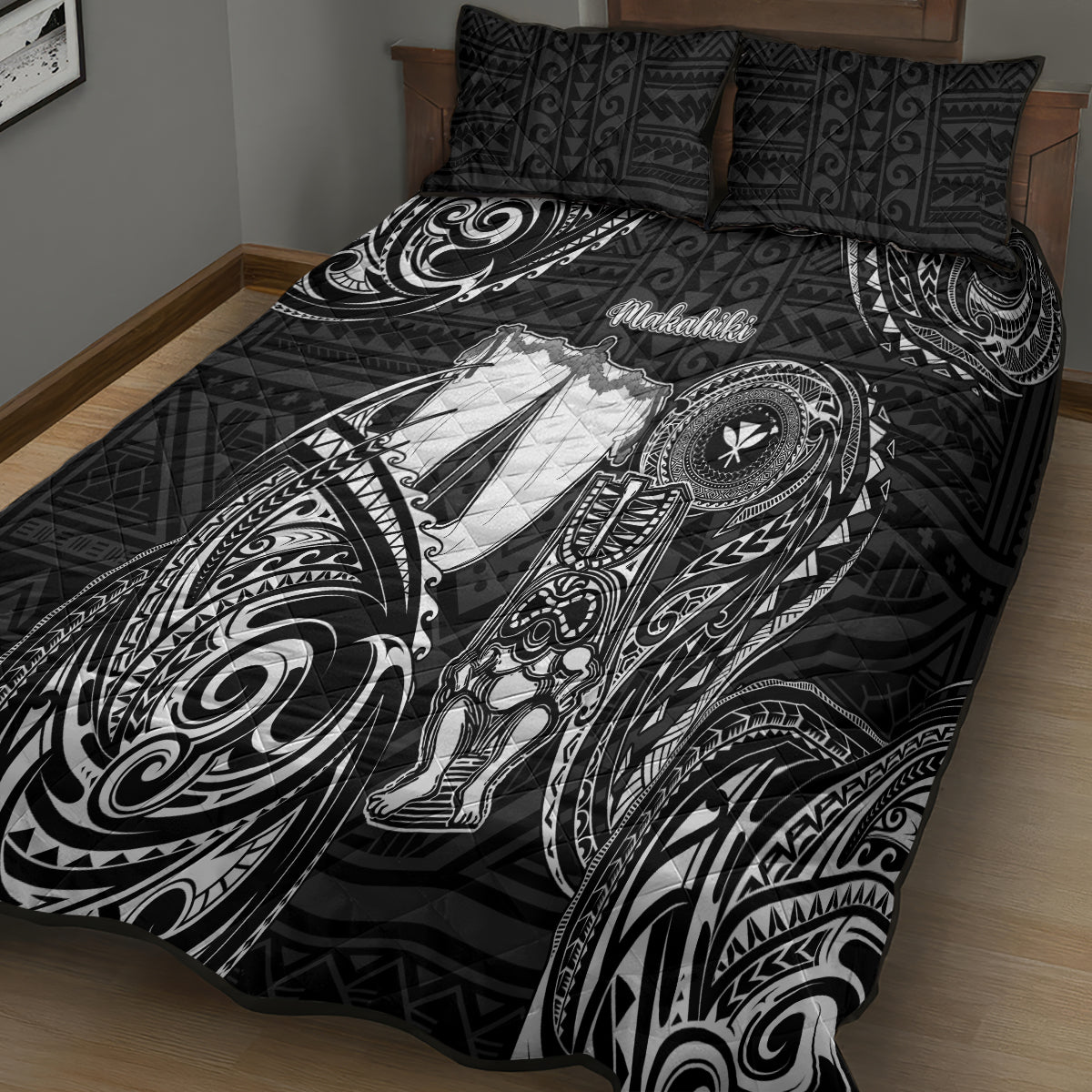 Hawaii Makahiki Season Quilt Bed Set Akua Loa Polynesian Pattern LT05 - Polynesian Pride