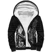 Personalized Hawaii Makahiki Season Sherpa Hoodie Akua Loa Polynesian Pattern LT05 Unisex Black - Polynesian Pride