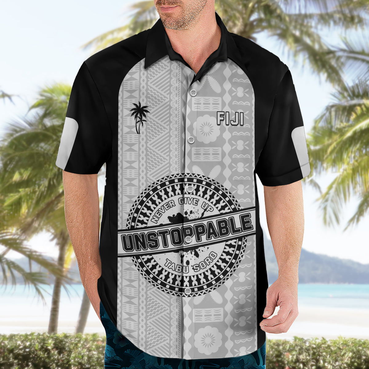 Personalized Fiji Obstacle Race 2023 Hawaiian Shirt Never Give Up LT05 - Polynesian Pride