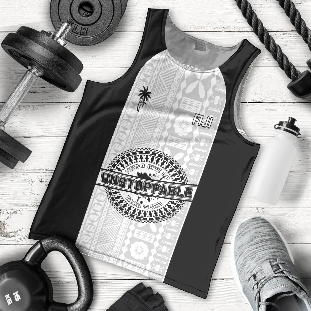 Personalized Fiji Obstacle Race 2023 Men Tank Top Never Give Up LT05 Black - Polynesian Pride