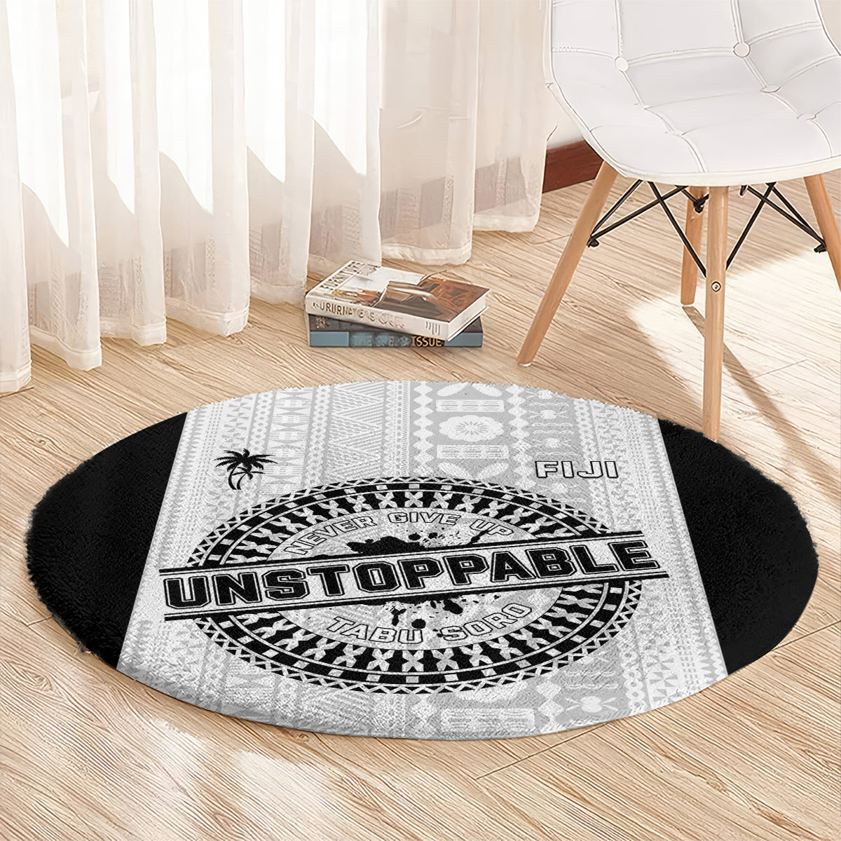 Fiji Obstacle Race 2023 Round Carpet Never Give Up LT05 - Polynesian Pride