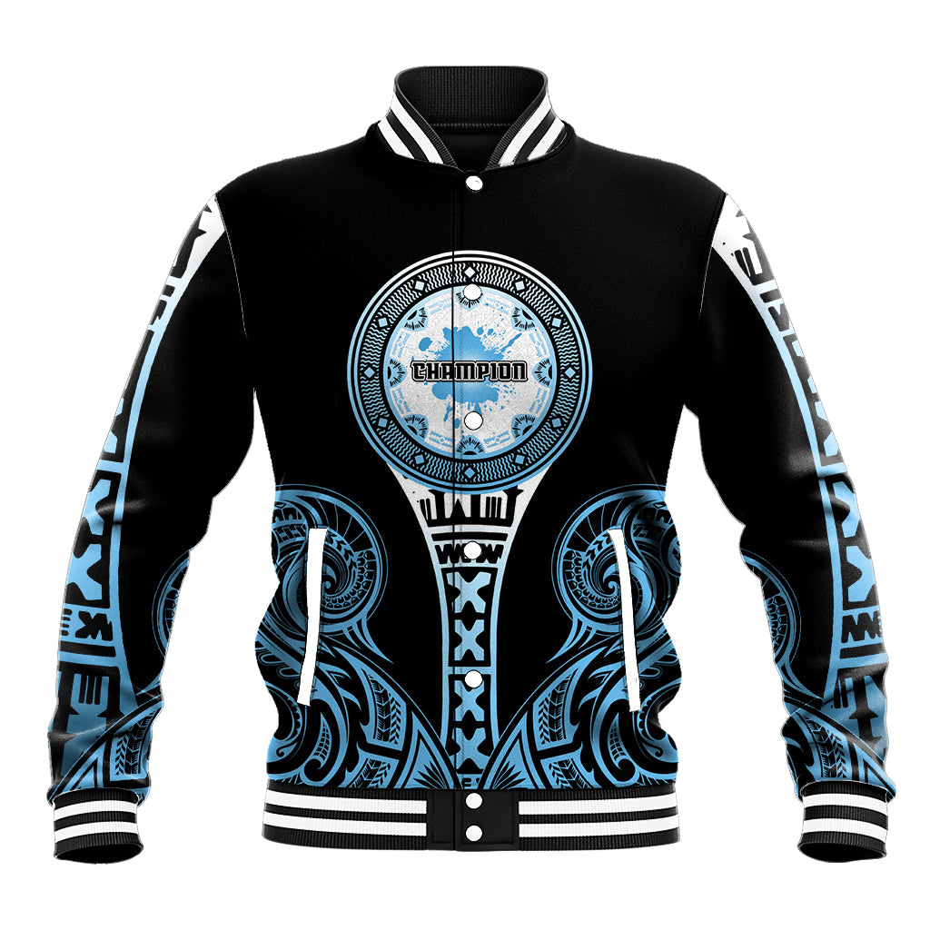 Personalized Fiji Obstacle Race 2023 Baseball Jacket Go Champion LT05 Unisex Blue - Polynesian Pride