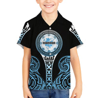Personalized Fiji Obstacle Race 2023 Family Matching Off Shoulder Maxi Dress and Hawaiian Shirt Go Champion LT05 Son's Shirt Blue - Polynesian Pride