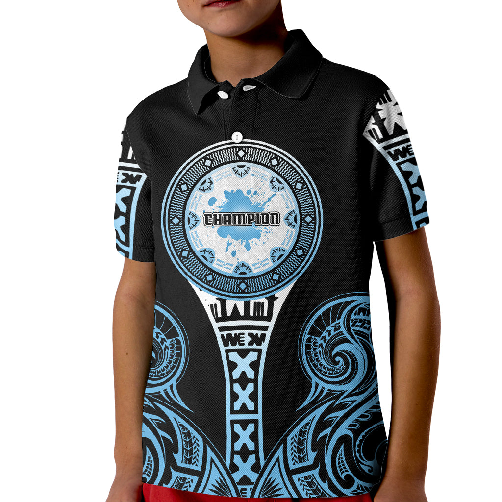 Personalized Fiji Obstacle Race 2023 Kid Polo Shirt Go Champion LT05 Kid Blue - Polynesian Pride