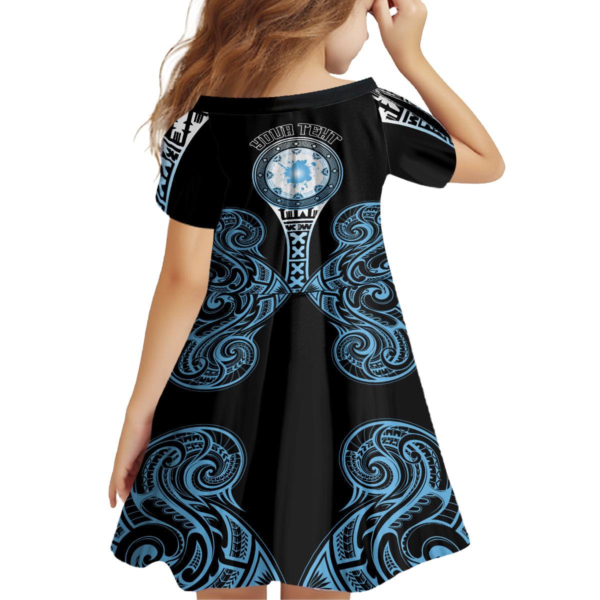 Personalized Fiji Obstacle Race 2023 Kid Short Sleeve Dress Go Champion LT05 - Polynesian Pride