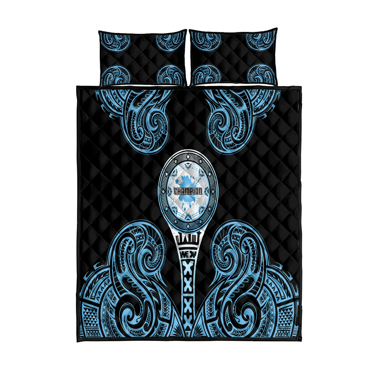 Fiji Obstacle Race 2023 Quilt Bed Set Go Champion LT05 Blue - Polynesian Pride
