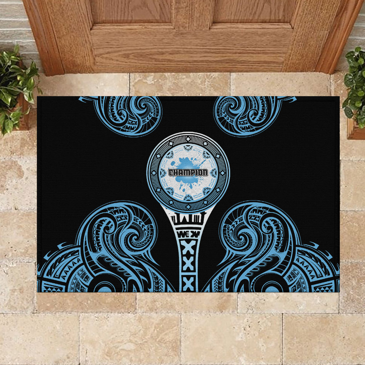 Fiji Obstacle Race 2023 Rubber Doormat Go Champion LT05 - Polynesian Pride