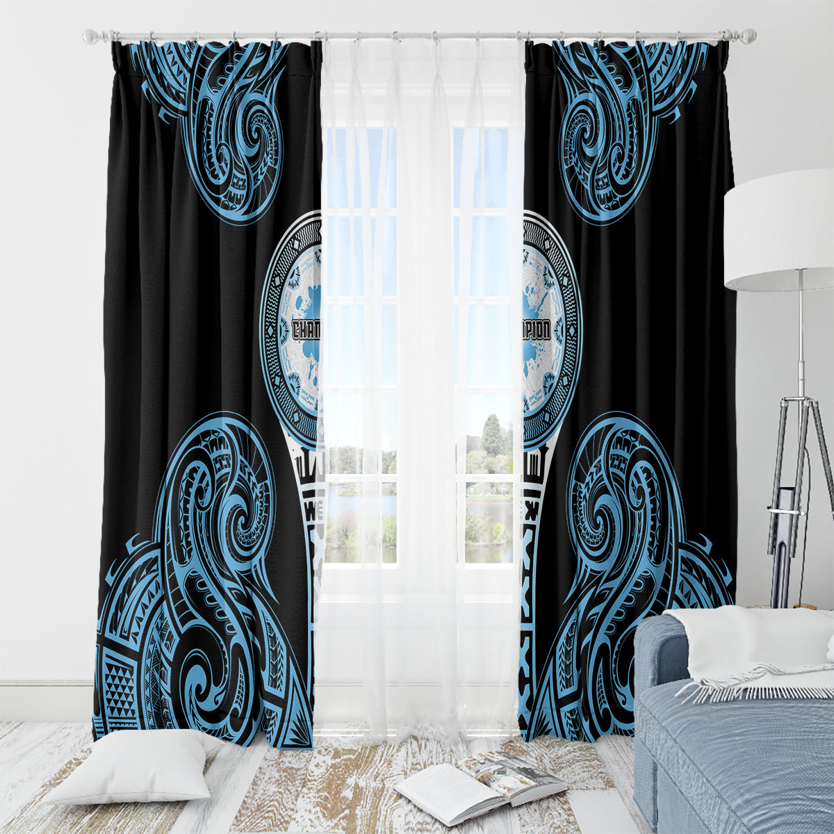 Fiji Obstacle Race 2023 Window Curtain Go Champion LT05 - Polynesian Pride